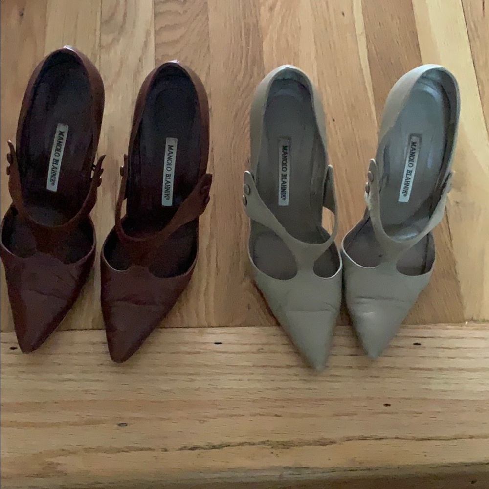 2 pairs of Manolo blahnik heels! Size  38.5